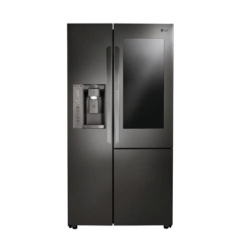 lowes black stainless steel cabinet depth refrigerators|black stainless steel refrigerator deals.